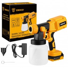 Краскопульт аккумуляторный Deko SG20DK, 20В, 800 мл, 1x3.0Ач 083-1133