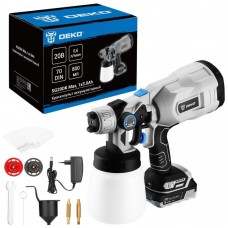 Краскопульт аккумуляторный Deko SG20DK Max, 20В, 800 мл, 1x3.0Ач 083-1135