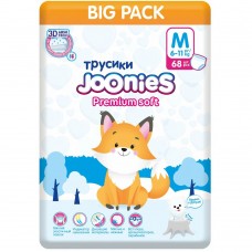 Joonies Трусики Premium Soft MEGA PACK, M (6-11 кг.) (68 шт.)
