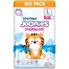 Joonies Трусики Premium Soft MEGA PACK, L (9-14 кг.) (56 шт.)