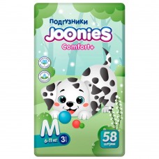 Joonies Подгузники Comfort+, M (6-11 кг.) (58 шт.)