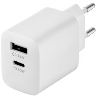 Зарядное устройство сетевое Rocket Boost Pro 30W Type C + USB белое