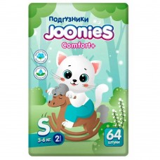 Joonies Подгузники Comfort+, S (3-6 кг.), 64 шт. (4 упаковки)