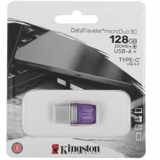 Флеш-диск 128Гб Kingston DataTraveler microDUO 3C G3 ( DTDUO3CG3/128GB) USB 3.0 Черный