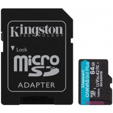 Флеш-карта 64Гб Kingston Canvas Go Plus SDXC ( SDCG4/64GB ) SD адаптер