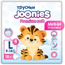 Joonies Трусики Premium Soft, L (9-14 кг.), 18 шт. (8 упаковок)