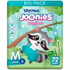 Joonies Трусики Comfort+ BIG PACK, M (6-11 кг.), 72 шт. (2 упаковки)