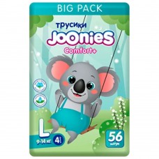 Joonies Трусики Comfort+ BIG PACK, L (9-14 кг.), 56 шт. (2 упаковки)