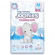 Joonies Подгузники Premium Soft, M (6-11 кг.), 58 шт. (2 упаковки)