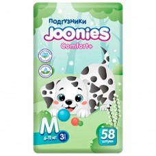 Joonies Подгузники Comfort+, M (6-11 кг.), 58 шт. (2 упаковки)