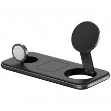 Беспроводная зарядная панель Satechi Qi2 Trio Wireless Charging Pad 3 в 1 Для IPhone, Apple Watch, Airpods, 25W Black