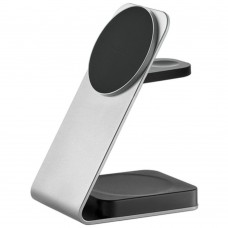 Беспроводная зарядная панель uBear Level Ultra 3 в 1 Для IPhone, Apple Watch, Airpods, Qi2 25W Silver