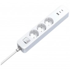 Сетевой фильтр Xiaomi 20W Power Strip (2C1A) 1м White 3 розетки