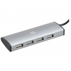 Концентратор Type-C Digma HUB-4U2.0-UC-DS серебристый