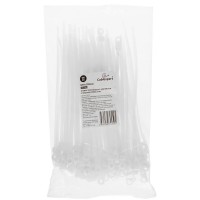 Стяжки нейлоновые (хомуты) 2.5мм x 200мм (100шт.) White с монтажным отверстием