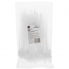 Стяжки нейлоновые (хомуты) 2.5мм x 200мм (100шт.) White с монтажным отверстием