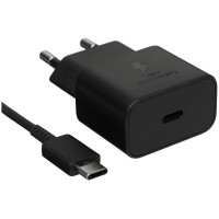 Зарядное устройство сетевое Samsung EP-T2510 25W Type C+ cable, черное