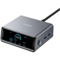 Стационарное зарядное устройство Anker Prime Charger 250W 6 Ports GaNPrime 4xUSB-C + 2xUSB-A темно-серый