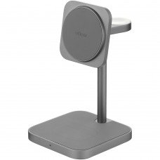 Беспроводная зарядная панель uBear Evoke Qi2.2 3 в 1 Для IPhone, Apple Watch, Airpods, 25W Grey