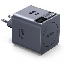 Зарядное устройство сетевое Ugreen X615 (65825) 65W Type C + USB, темно-серый