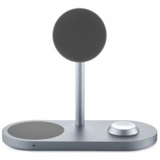 Беспроводная зарядная панель uBear Stage Ultra 3 в 1 Для IPhone, Apple Watch, Airpods, Qi2.2 35W Silver