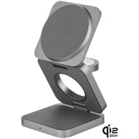 Беспроводная зарядная панель uBear Balance Ultra Qi2.2 3 в 1 Для IPhone, Apple Watch, Airpods, 35W Grey