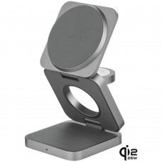 Беспроводная зарядная панель uBear Balance Ultra Qi2.2 3 в 1 Для IPhone, Apple Watch, Airpods, 35W Grey