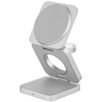 Беспроводная зарядная панель uBear Balance Ultra Qi2.2 3 в 1 Для IPhone, Apple Watch, Airpods, 35W Silver