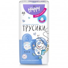 bella baby Happy Трусики Pants 3, 6-11 кг. (48 шт.)