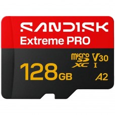 Флеш-карта microSDXC 128Гб Sandisk Extreme Pro, Class 10 UHS-1 U3 V30 A2 ( SDSQXCJ-128G-GS6MA ) + адаптер Флеш-карта microSDXC 128Гб Sandisk Extreme Pro, Class 10 UHS-1 U3 V30 A2 ( SDSQXCJ-128G-GS6MA ) + адаптер