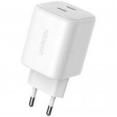 Зарядное устройство сетевое Ugreen X526 (65154) 45W 2xType C, белый